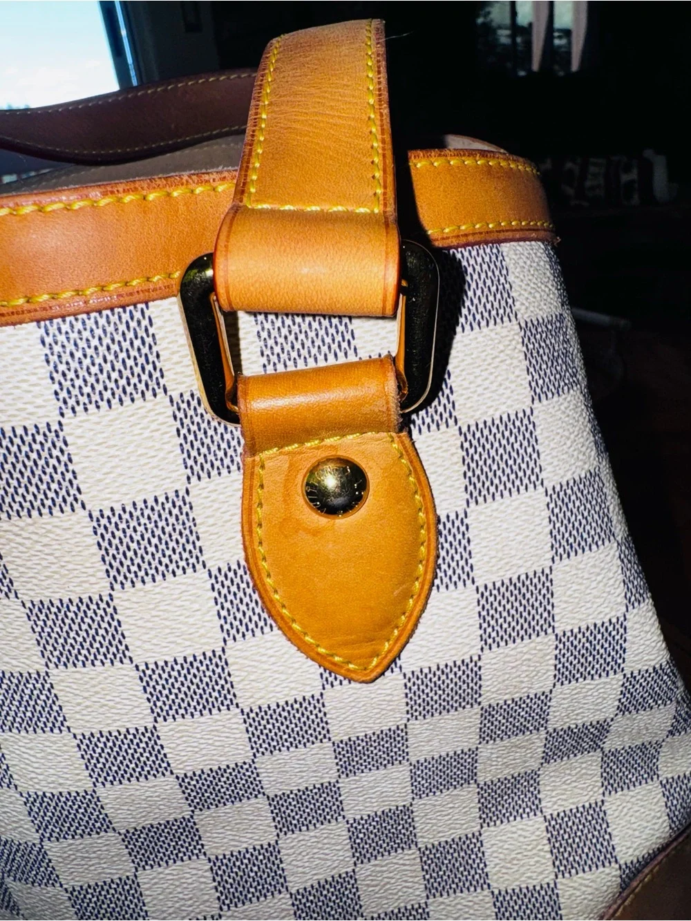 Authentic Louis Vuitton Damier Azur Hampstead PM Hand Bag 2009 Spain White - Picture 15 of 17
